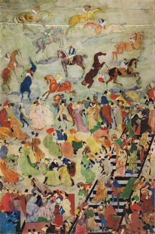 Г. Якулов. Скачки. 1905 год. Государственная Третьяковская галерея