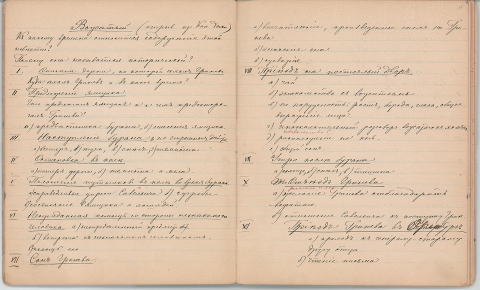 Рукопись чёрными чернилами, с правкой красными чернилами (45 лл.) в тетради в линейку, в чёрном коленкоровом переплёте. Авторская пагинация листов.