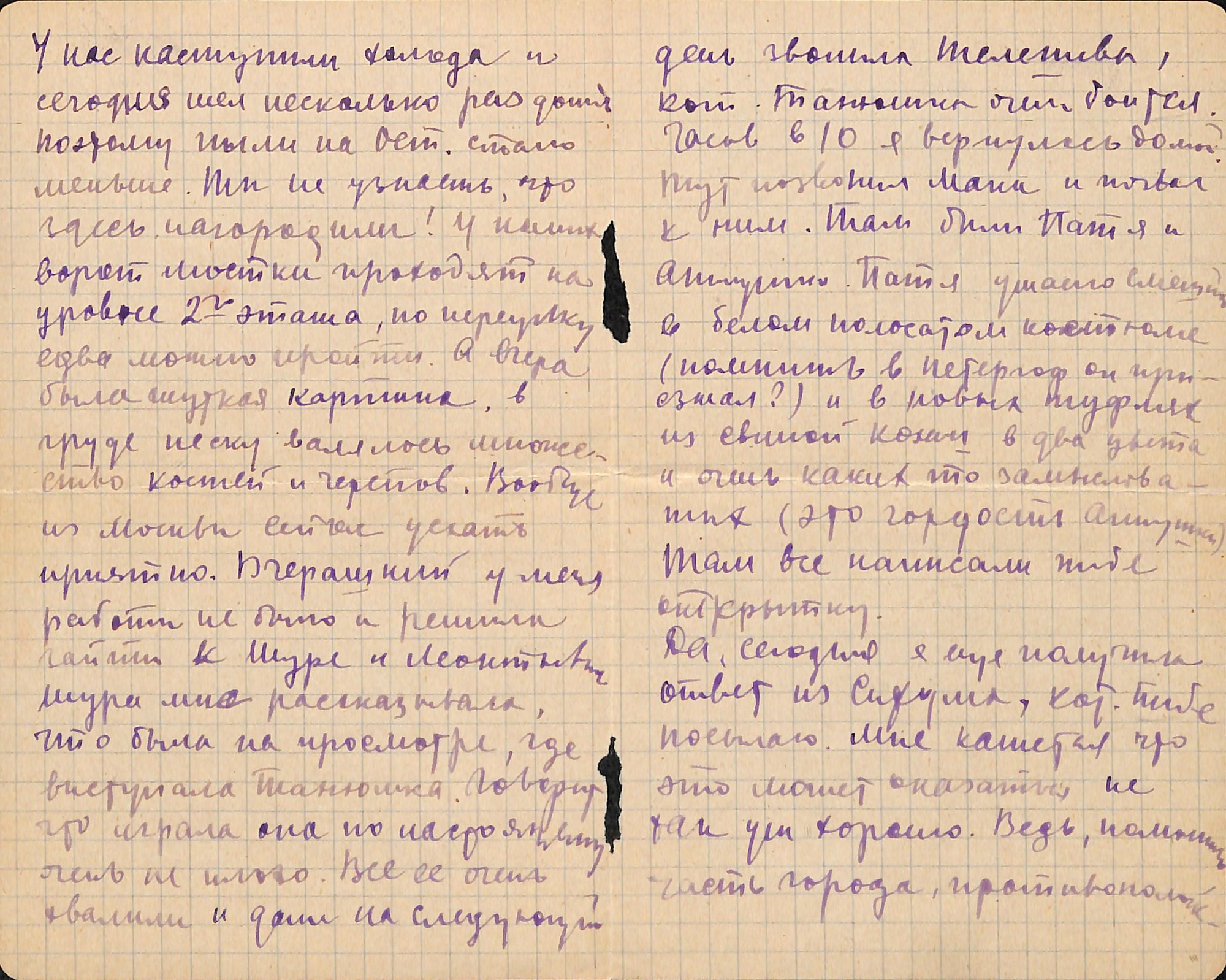 Письмо. Адресат — Лямин Николай Николаевич (с упоминанием Булгакова Михаила Афанасьевича, Попова Павла Сергеевича и Толстой Анны Ильиничны). 24 мая 1934 г. Ушакова Н.А.
