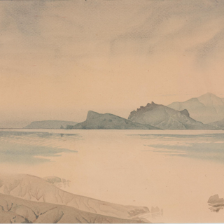 Рисунок. Морской пейзаж. 24 февраля 1930 г. Волошин М.А.