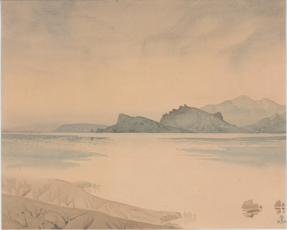 Рисунок. Морской пейзаж. 24 февраля 1930 г. Волошин М.А.