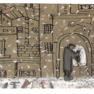 Эскиз. «Собачье сердце» (повесть), Булгаков М.А. «Отлов котов». 2012 г. Павлова А.В.