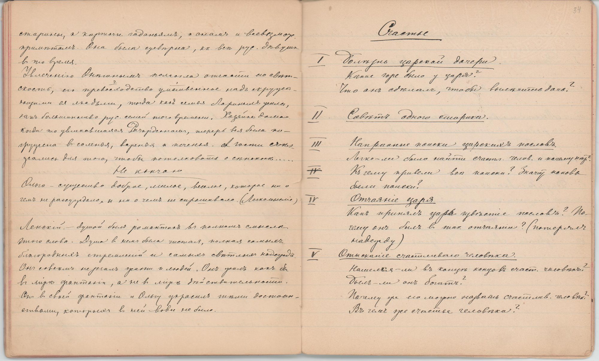 Рукопись чёрными чернилами, с правкой красными чернилами (45 лл.) в тетради в линейку, в чёрном коленкоровом переплёте. Авторская пагинация листов.