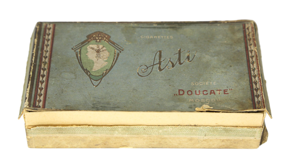 Коробка упаковочная от сигарет «Asti». 1900-е годы.