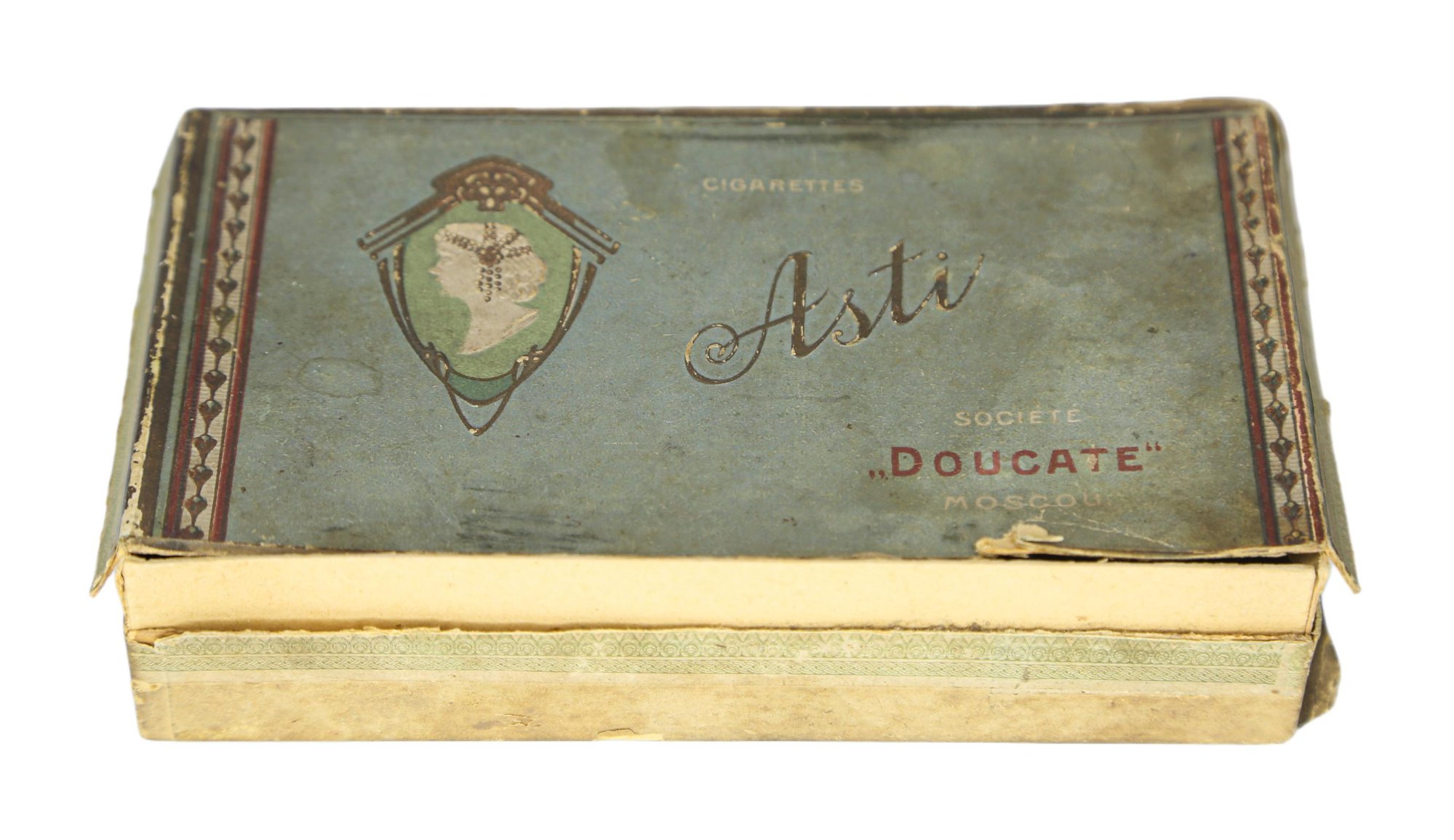 Коробка упаковочная от сигарет «Asti». 1900-е годы.