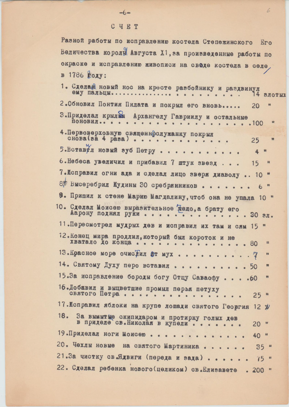Машинопись односторонняя, через чёрную копировальную бумагу.