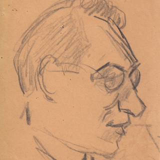 Набросок. Бархударян Александр Васильевич. 1933 г. Сарьян М.
