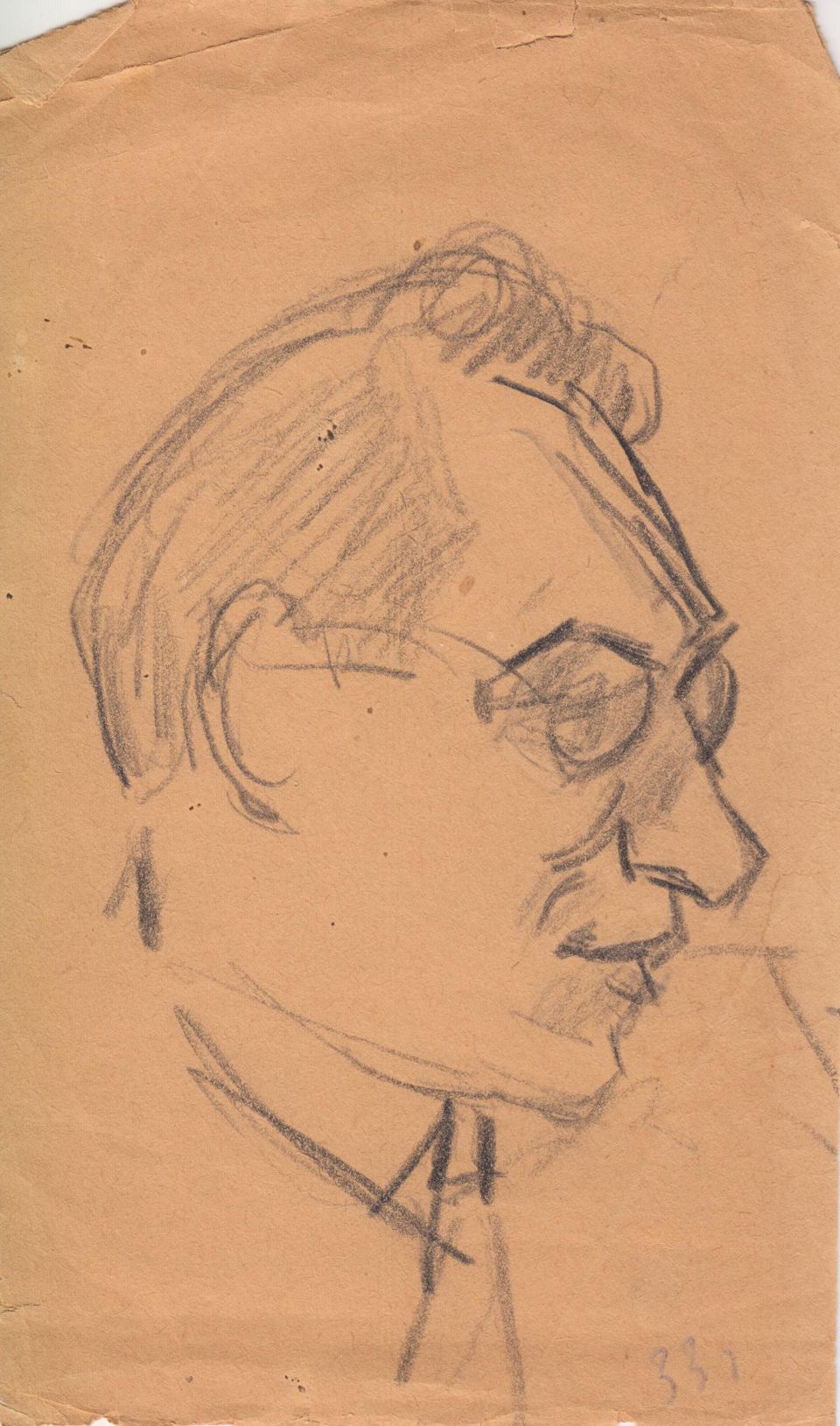 Набросок. Бархударян Александр Васильевич. 1933 г. Сарьян М.